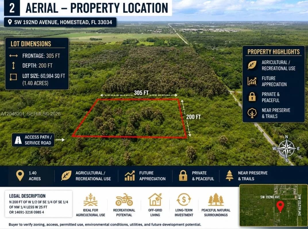 Sw 192nd avenue, Homestead FL 33034
